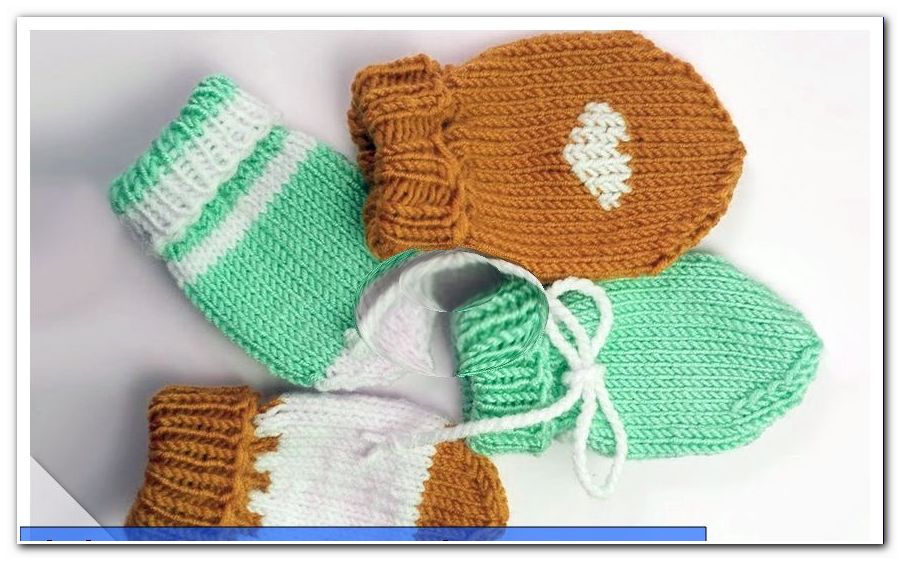 Knitting baby gloves - Instructions for baby mittens