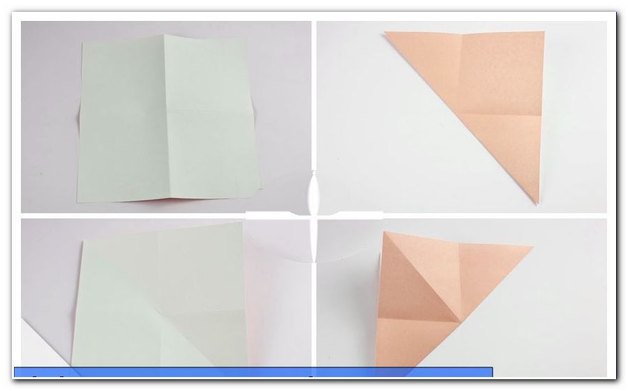 Origami Bunny folding - Folding guide for a paper bunny