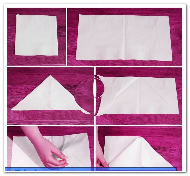 Serviettes fold: Simple, double et triple Tafelspitz