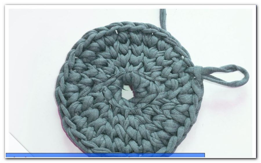 Hæklet tæppe - Instruktioner - Rundt tæppe lavet af tekstilgarn - generel